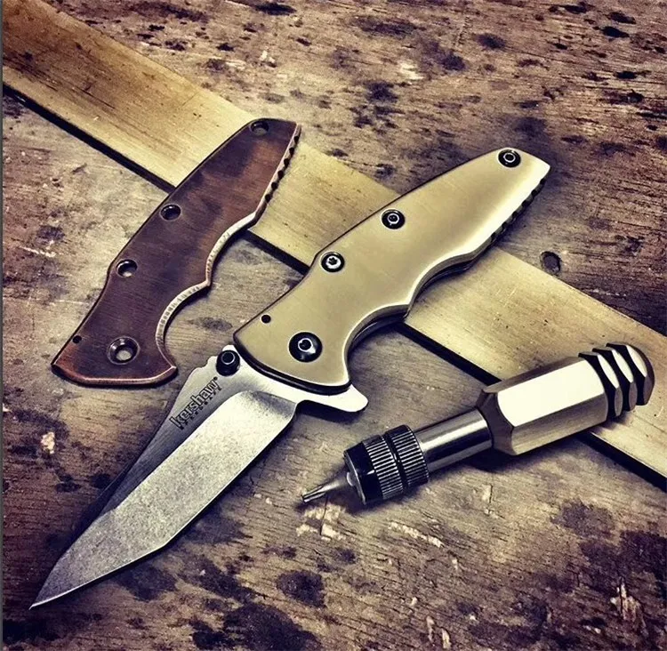 Новейший качественный складной нож Kershaw 3920 EDC, ручка из нержавеющей стали с 8cr13mov стальным лезвием, карманный нож для кемпинга, рыбалки, инструмент