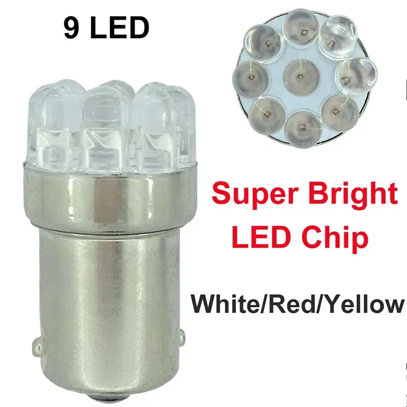 

2 шт. 1156 P21W BA15S R5W светодиодный 9 светодиодный автомобиля задние светодиодные лампы стоп сигнала автомобильный светильник-излучающий диод Ав...