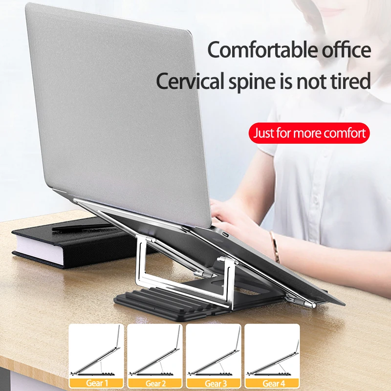 

Portable Laptop Stand Foldable Support Base Notebook Stand Holder For Macbook Pro Air Accessories Lapdesk Computer Bracket Riser