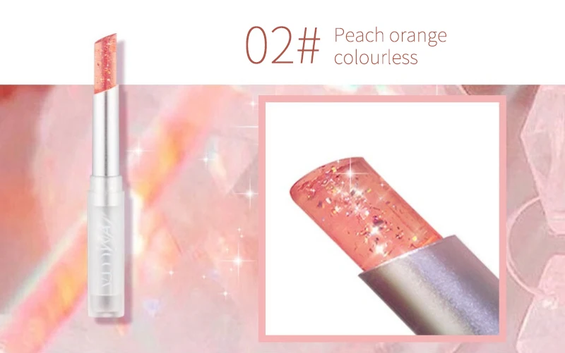 2 вида Увлажняющая губная помада перламутровая прозрачная меняющая температуру