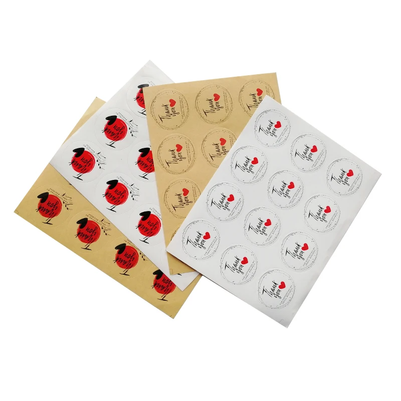 

500pcs Round Sealing Sticker Packaging DIY Greeting Thanksgiving Happy Mail Gift Wedding Scrapbook Adhesive Envelope Decoration