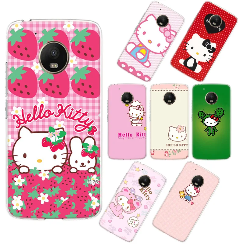 Чехол для телефона Erilles с рисунком hello kitty Motorola Moto G5 G6 G5s E5 G7 Z3 Play Plus прозрачный