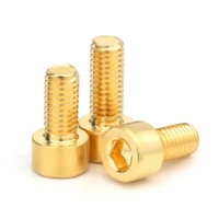 2 10pcs pure brass hex socket screw m2 m2 5 m3 m4 m5 m6 m8 din912 brass allen socket cap head screws