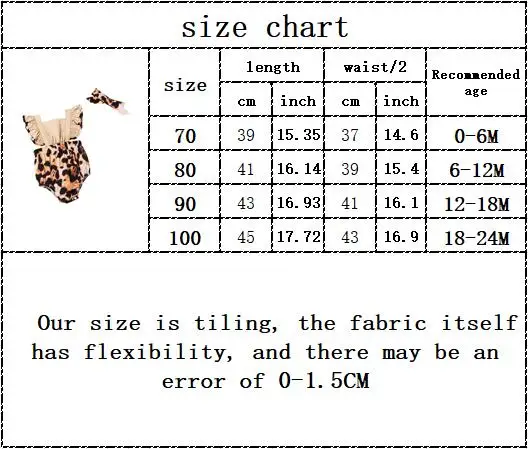 

Infant Baby Girls Boys Summer Fly Sleeve Patchwork Leopard Jumpsuits Toddler Newborn Overalls Romper+headbands Sets Pcs 0-24M