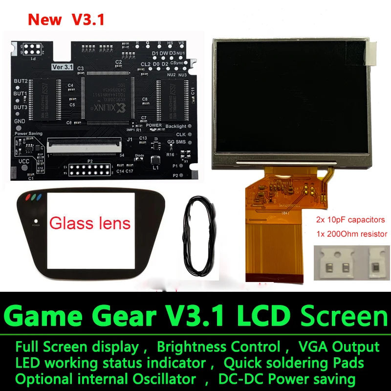 Highlight Full Display V 3.1 LCD Screen For SEGA Game Gear GG