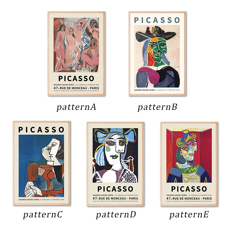 Абстрактная винтажная живопись известный Пабло Пикассо выставочные плакаты и