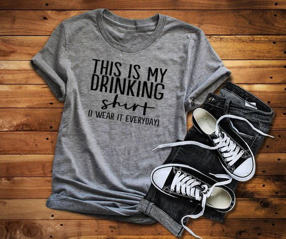 Это моя drinking shirt ношу на каждый день футболка смешной надписью модные женские