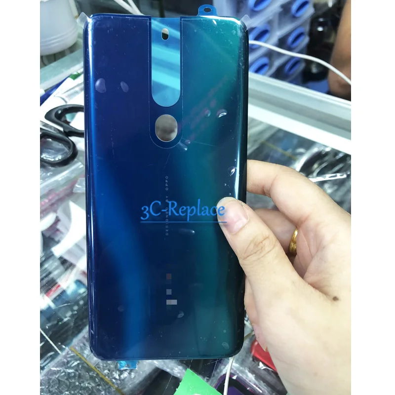 Зеленый/фиолетовый 6,5 дюймов для Oppo F11 Pro cph69. задняя крышка батарейного отсека, Корпус Корпуса, запчасти для заднего стекла