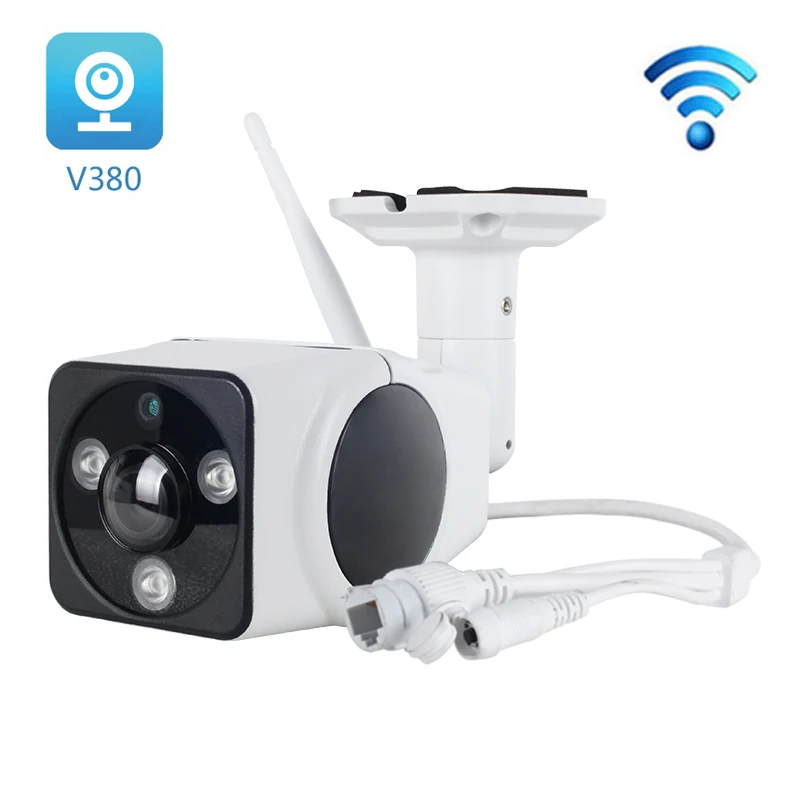 Full HD 1080P безопасности Пуля IP камера беспроводной открытый WiFi водонепроницаемый CCTV V380 Pro IP камера 2MP с микрофоном динамик