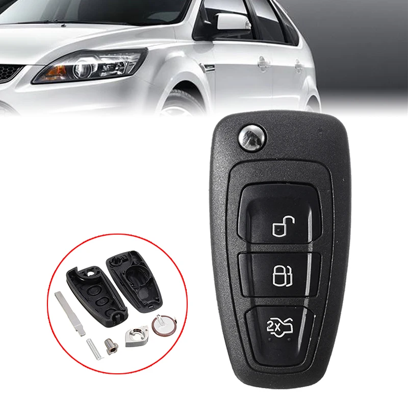 Чехол для автомобильного ключа Ford Transit Custom 1 шт. 3 кнопки отдельная замена корпус с