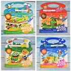 Книга-раскраска Монтессори,  многоразовая волшебная рисование книга, доска для рисования для детей,  развивающая игрушка на день рождения подарок, водная раскраска