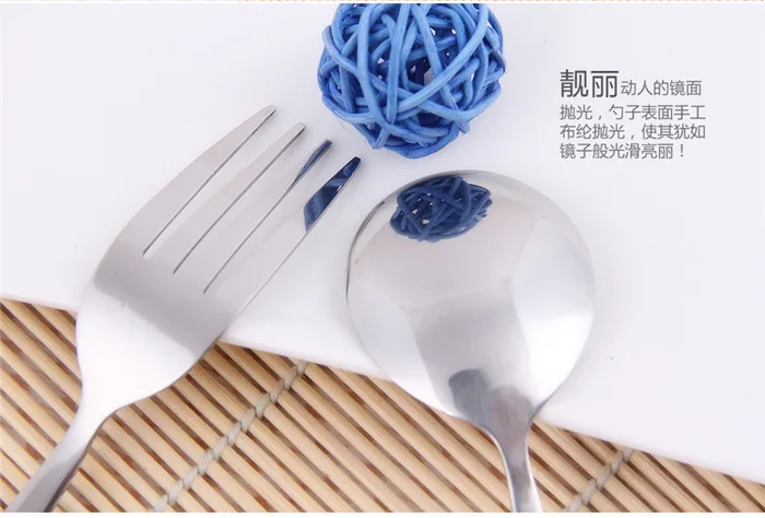 

Lovely portable tableware three piece student tableware set stainless steel cartoon chopsticks knife and fork