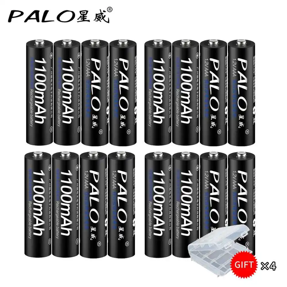 10Pieces* PALO AAA 1,2 В NI-MH 1100 мАч AAA 3a Аккумуляторная батарея aaa Аккумуляторная батарея Ni-MH аккумуляторная батарея аккумуляторная - Цвет: 16pcs