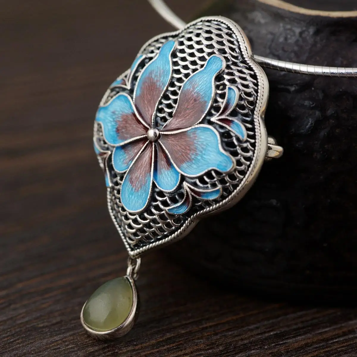 Женская серебряная брошь в этническом стиле подвеска из серебра S925 пробы с