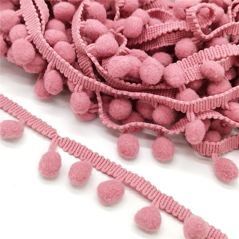 

2 yards Pom Pom Lace Trim Ball Ribbon MINI Pearl Pompom Fringe Ribbon Sewing Lace Kintted Fabric Handmade DIY Craft Accessories