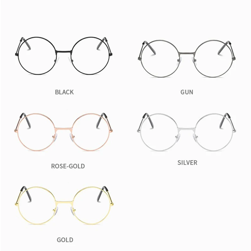 Мужские очки для близорукости модные ретро круглые металлические диоптрические