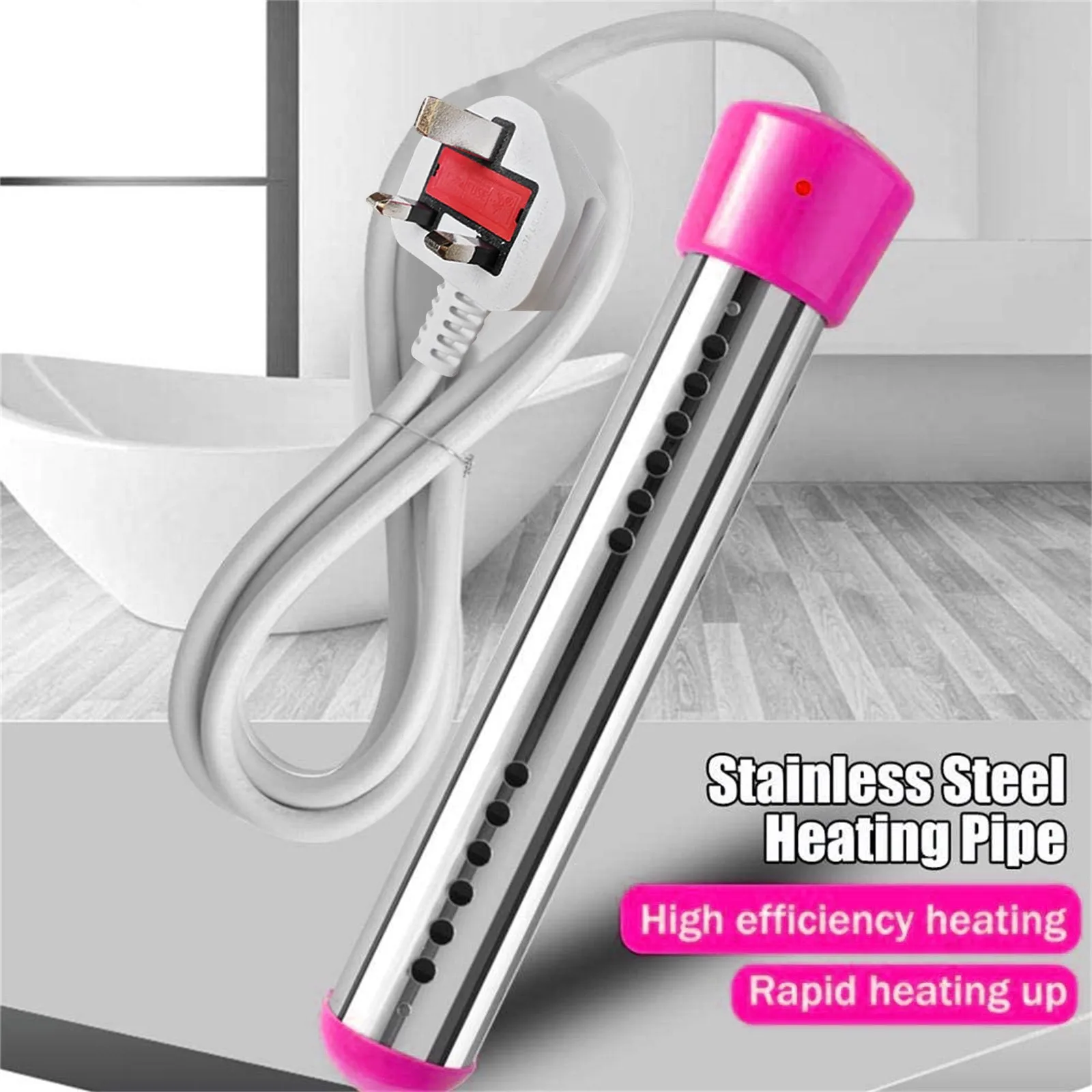 

Immersion Heater, Portable Electric Submersible Instant Water Heater, Used in Swimming Pool Tub Bathtub UK Plug