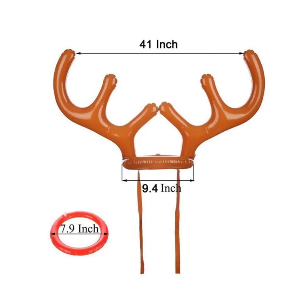 

Inflatable Deer Head Ring Throwing Ring Toy Children Outdoor Leisure Sports Exquisite Christmas Decoration