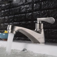 304 stainless steel single cold basin faucet bathroom cabinet washbasin ceramic basin single cold faucet hardware accessories