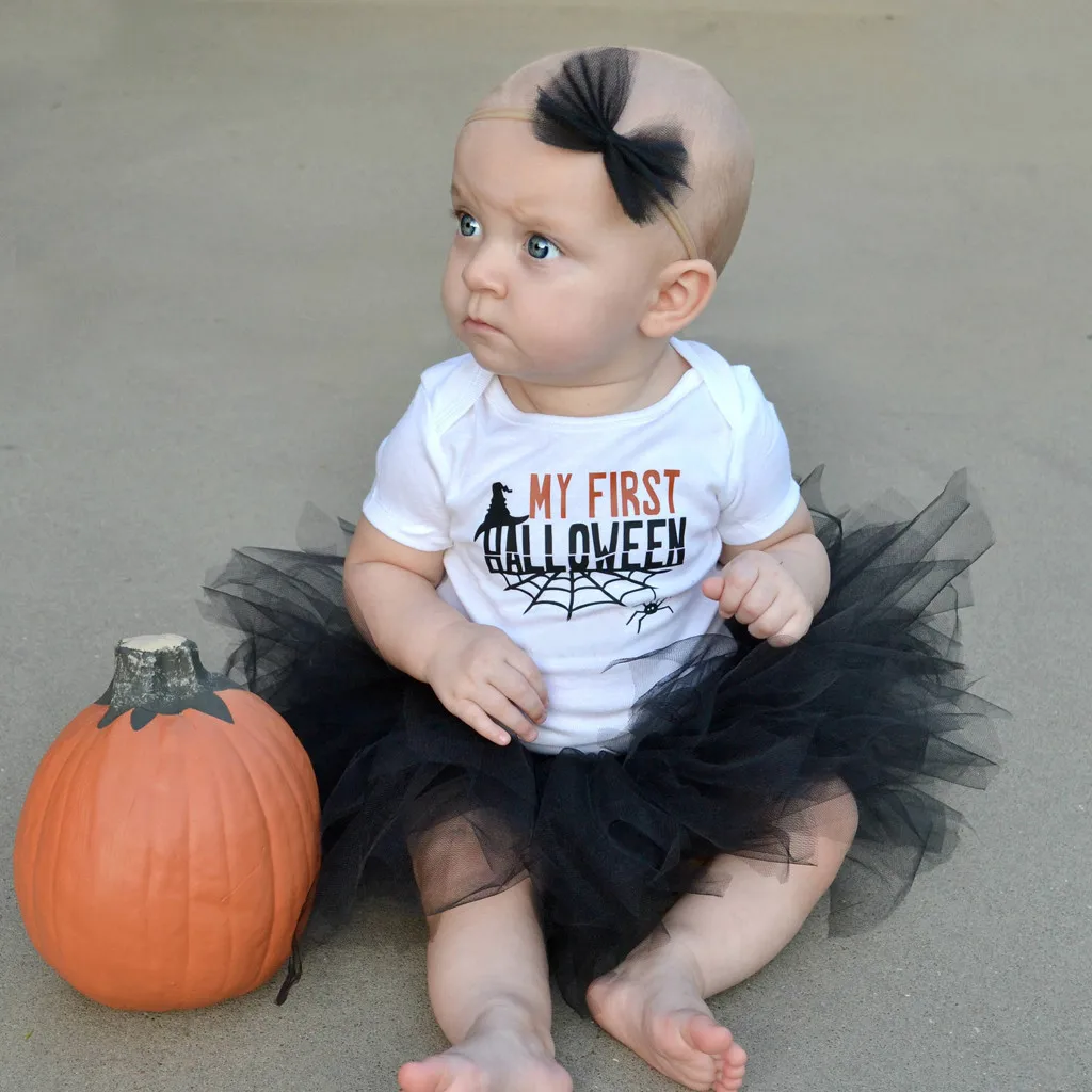 Костюм на Halloween для детей новорожденных маленьких девочек первый облегающий