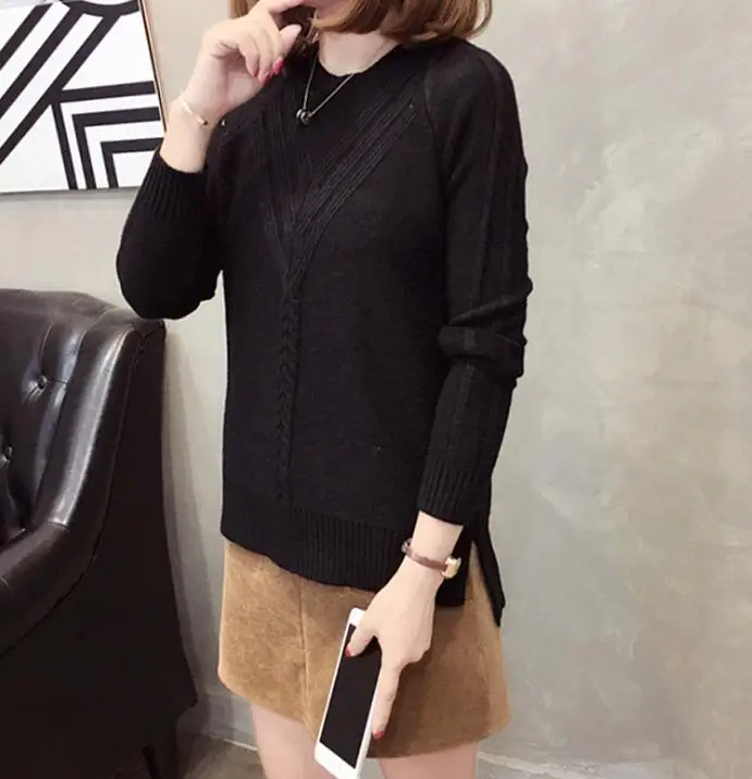 

Winter Women Pullover Sweater Fashion Autumn Plus Size Sweaters O-neck Knitwear Loose Knitted Sweater Female Slim Casual Tops