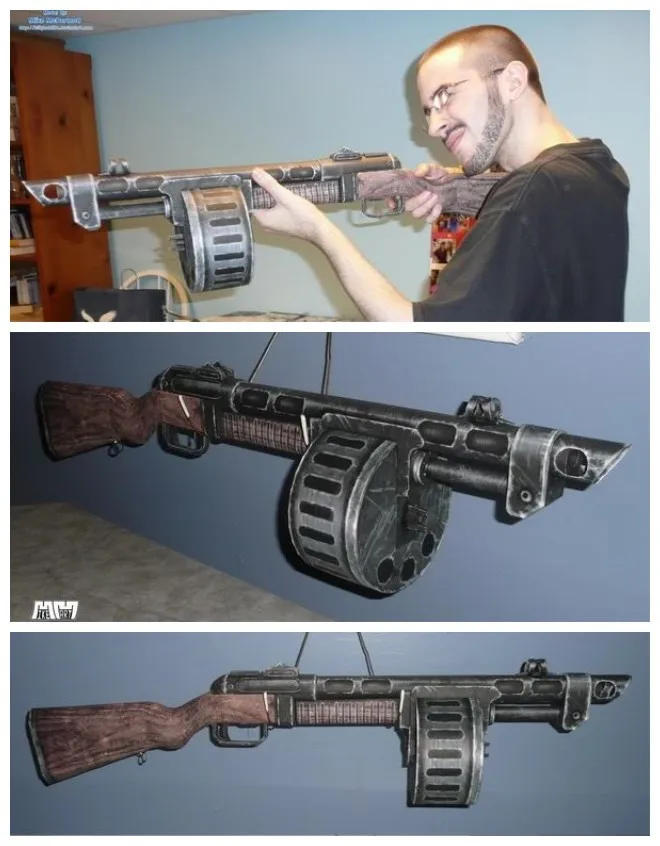 

1:1 Scale Fallout 3 Drum-magazine The Terrible Combat Shotgun Paper Model Kit Handmade Toy Puzzles