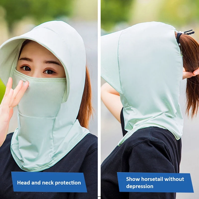 

Шляпа Женская Солнцезащитная с широкими полями, дышащая шапка с защитой от ультрафиолета и пыли, для езды на велосипеде, Пляжный головной уб...