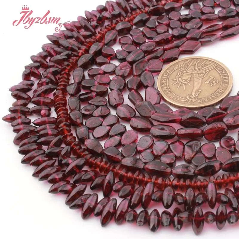 Rondelle Coin Freefrom Potato Beads Garnet Natural Stone Beads For Woman DIY Necklace Bracelets Jewelry Making 15