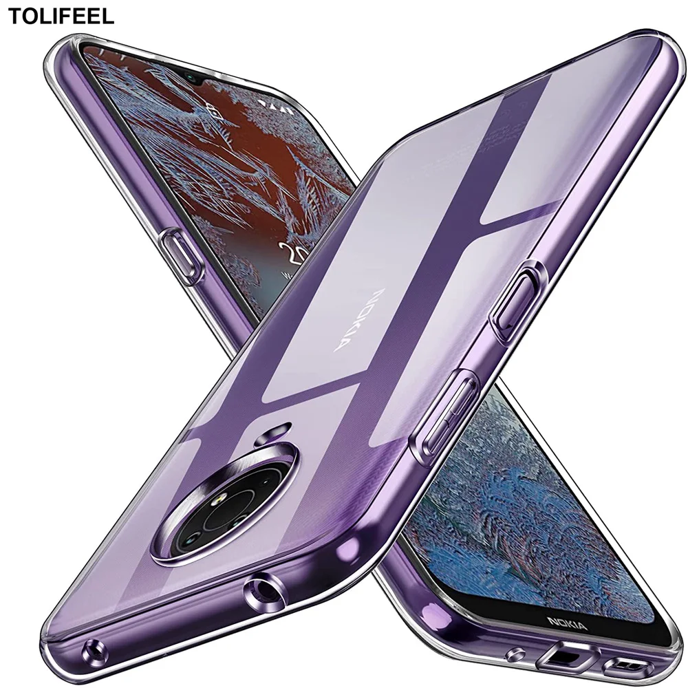 Мягкий силиконовый чехол для Nokia G10 G20 G50 Прозрачный ударопрочный бампер из ТПУ