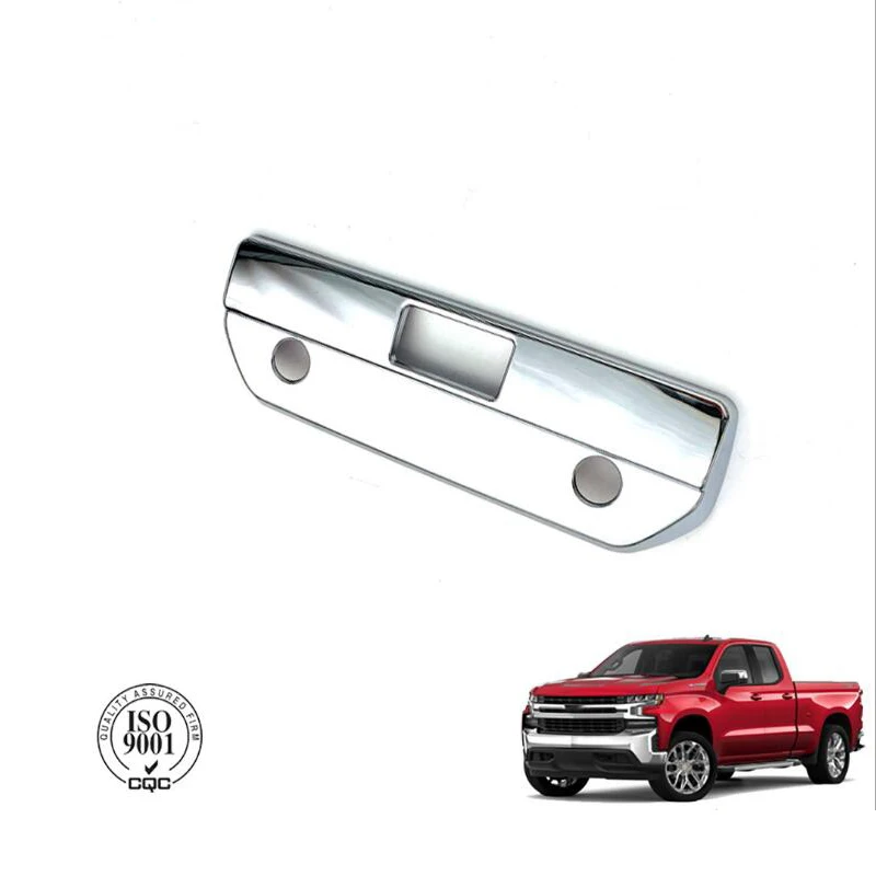 

ABS Chrome Rear Door Tail Gate Trunk Handle Cover For Chevrolet Silverado 1500 2019 2020 Accessories