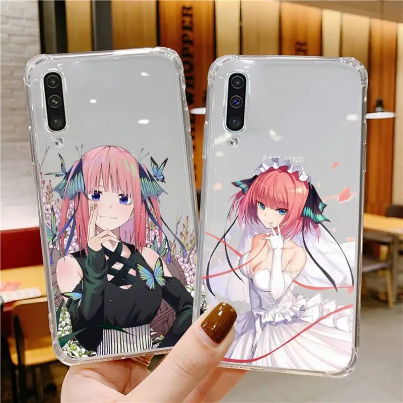 

Nino Nakano Anime Phone Case Transparent For Samsung Galaxy A S Note 9 10 51 50 71 70 80 20 21 30s ultra plus