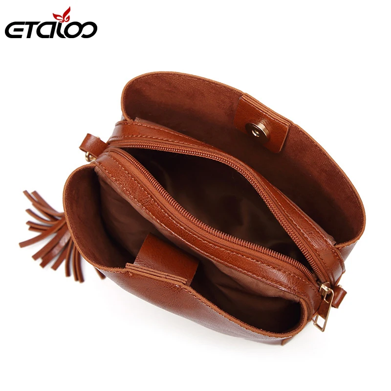 Новинка 2021 женские сумки на одно плечо модная сумка с кисточками кожаные