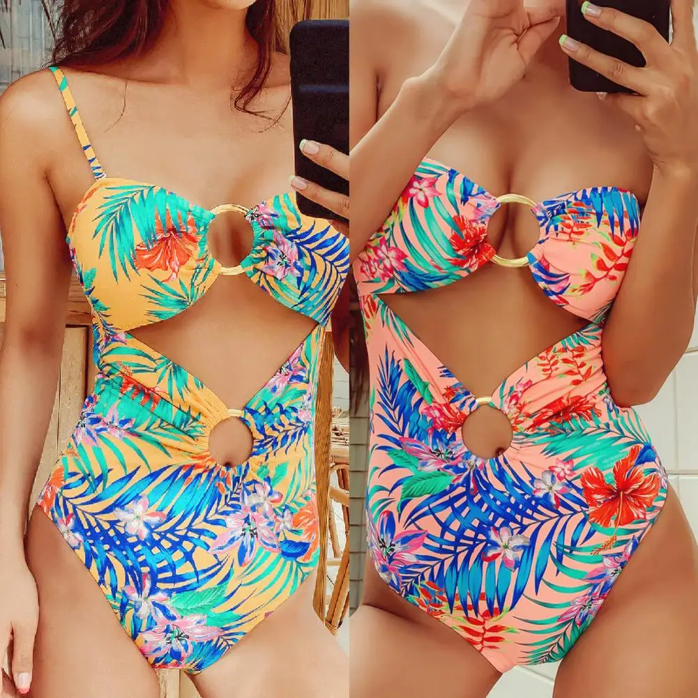 

Hot Sales!! Bikini One-piece Skin-friendly Polyester Sexy Hollow Swimsuit for Bathing