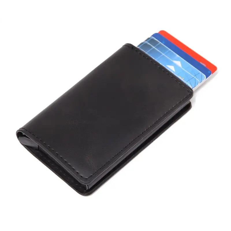 RFID визитница для мужчин кошельки сумка денег Мужской винтажный черный короткий