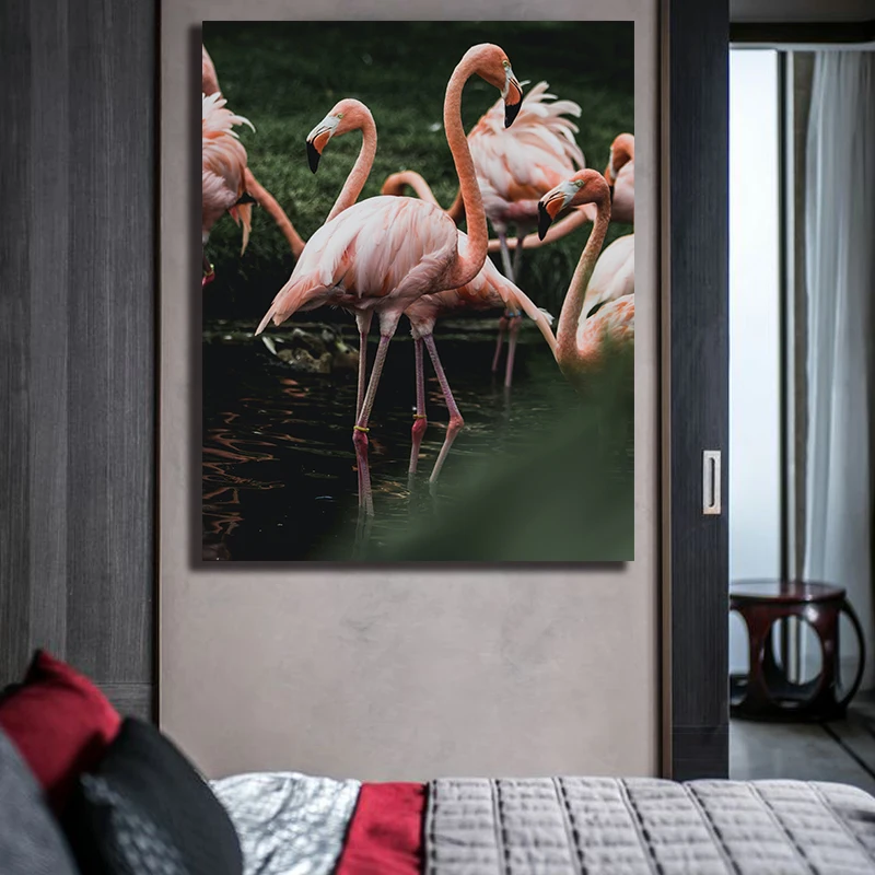 DIY Рисование по номерам с наборами животных фламинго декоративные вешается на