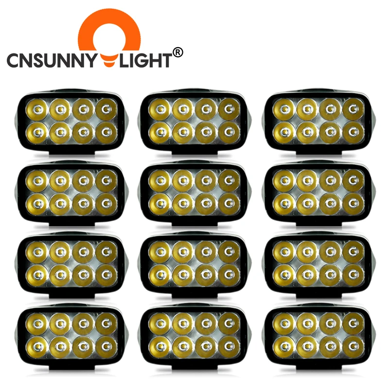 CNSUNNY светильник 12 шт. 4 дюймовый светодиодный рабочий 10 Вт брусок для трактора