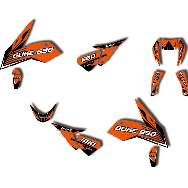 

Новая команда мотоциклов, графический фон, наклейка и набор наклеек для KTM DUKE 690 2012-2019