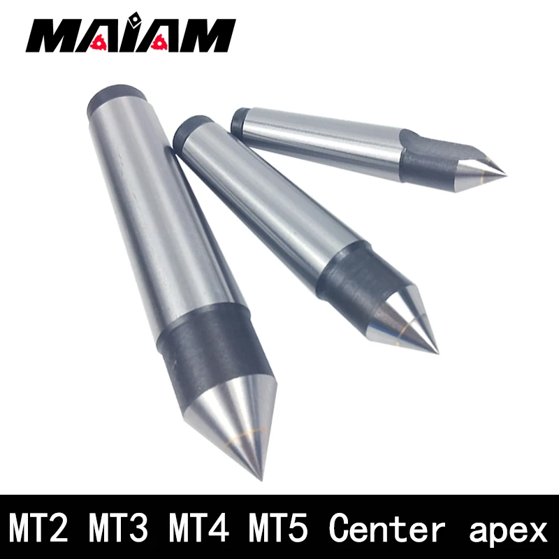 

1pcs mt1 mt2 mt3 mt4 mt5 Lathes Tailstock Machine Tool Morse Taper Alloy Solid Dead Center Drilling Lathe machine center apex