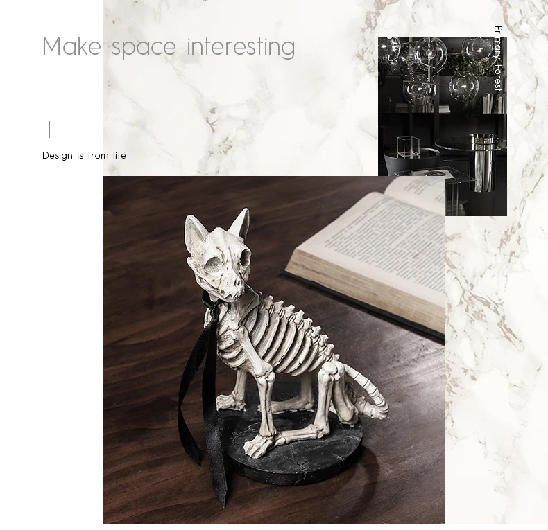 Aqumotic Dream Bones для собак Bone 1 шт. украшение из белой смолы в виде черепа собаки