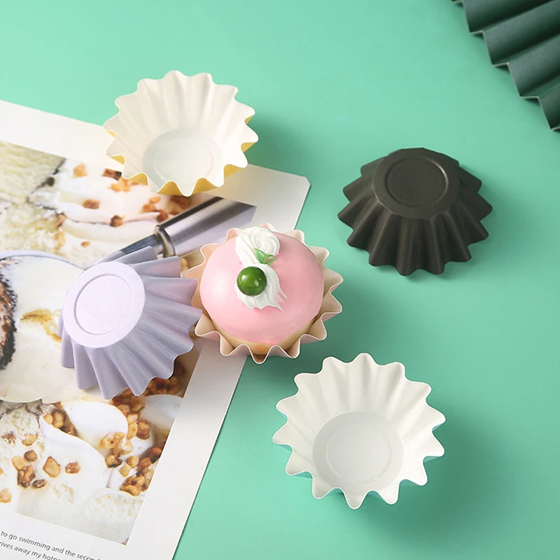 

50pcs Macaron Cupcake Paper Cups Liner Baking Muffin Box Party Cake High Temperature Resistant Baking Paper