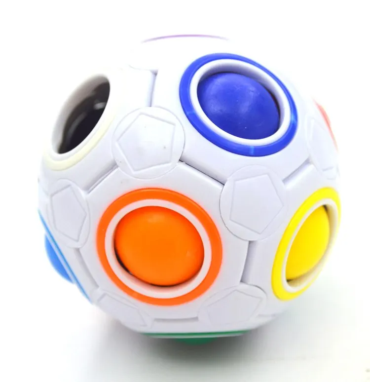 Arco Iris m&aacute;gico creativo para ni&ntilde;os y adultos, bolas y cubos, rompecabezas de velocidad, Bola de aprendizaje educativo, juguetes divertidos para aliviar el estr&eacute;s-3