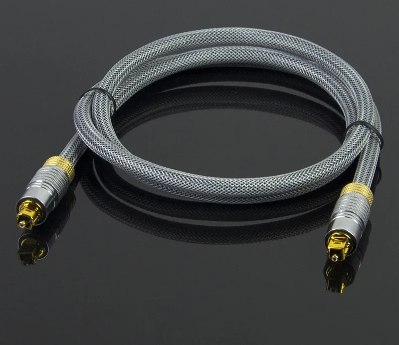 

Gold Plated Optical Fiber Digital Toslink Side Port Audio Cable for Stereo AMP SPDIF MD DVD Core Wire