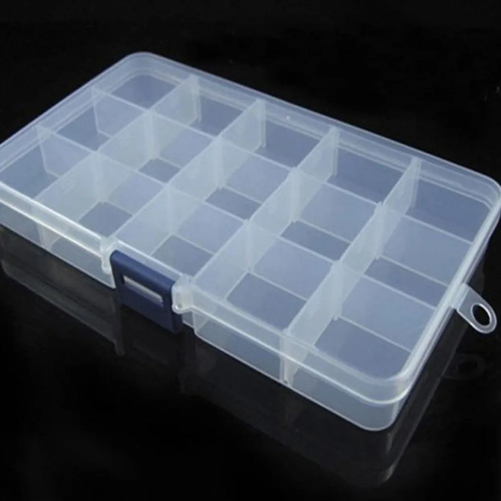 15 ячеек креативная коробка для хранения со съемными Разделителями драгоценности