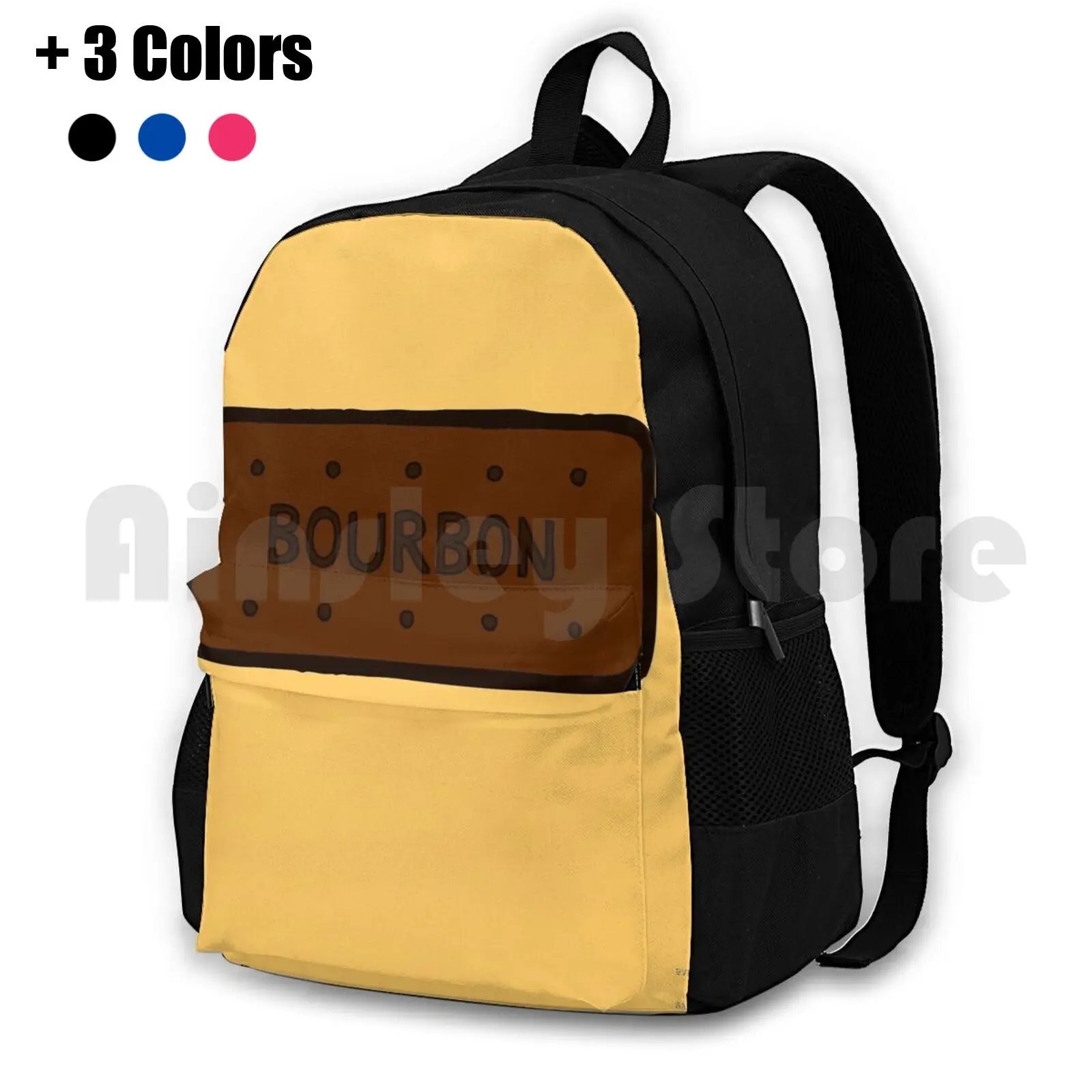 

Chocolate Bourbon Biscuit Outdoor Hiking Backpack Waterproof Camping Travel Bourbon Biscuit Brown Chocolate Funny Fun Novelty