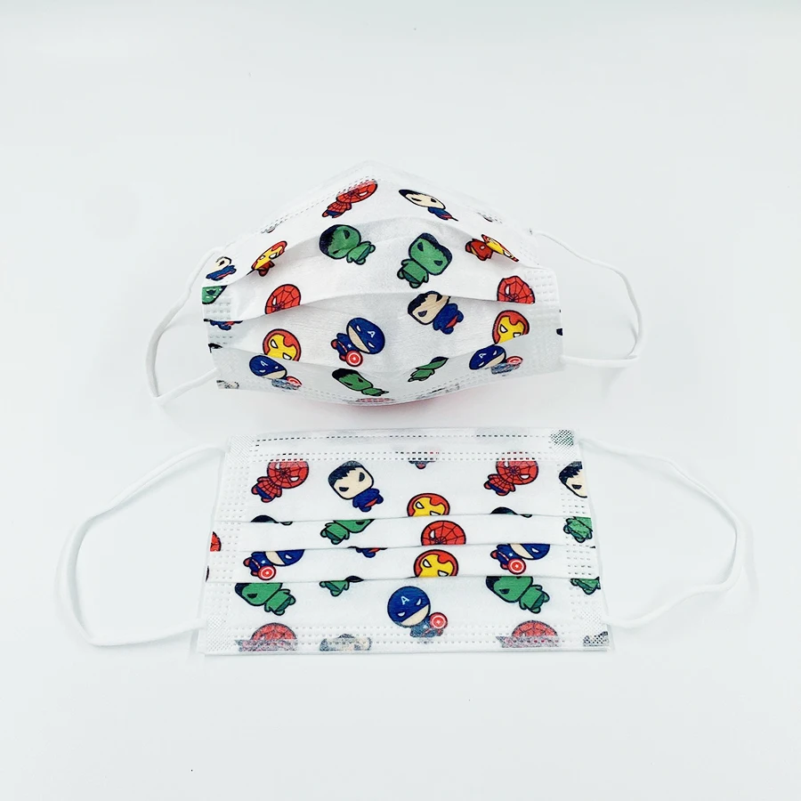 50/10 шт. Disney с героями комиксов Марвел человеком-пауком маска для лица комплект