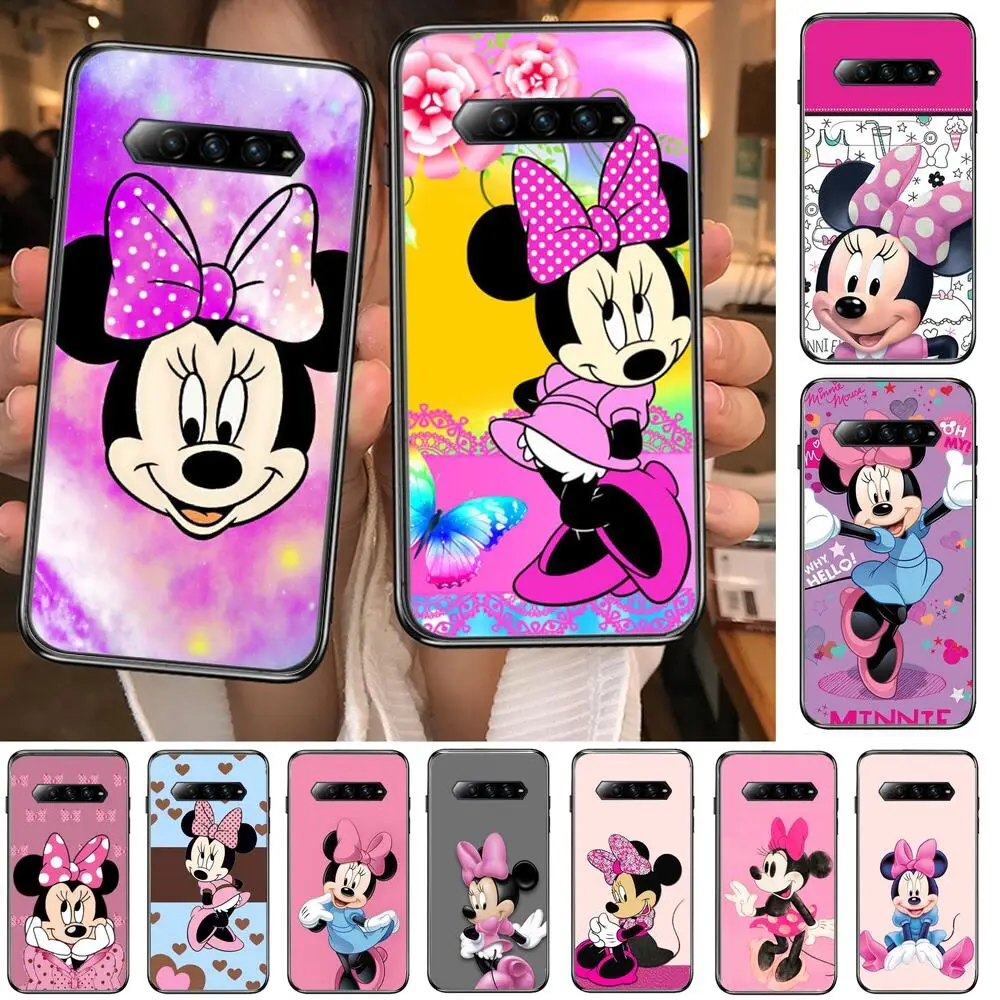 

Pink Disney Mouse Minnie Anime Phone Case For xiaomi Black Shark 2 3 3s 4 Pro Helo Black Cover Silicone Back Prett