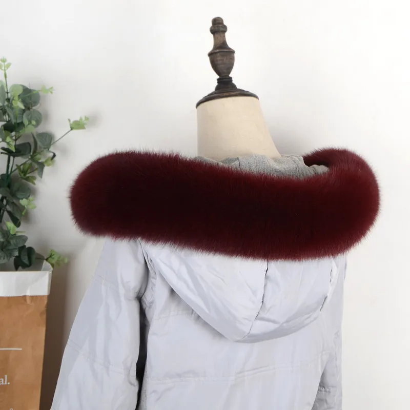 Женский зимний шарф из 100% натурального Лисьего меха меховая парка с капюшоном