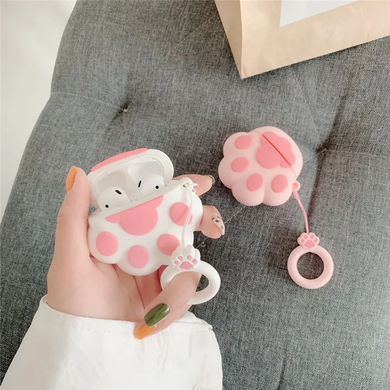 

Cute Cat Claw Lovely Soft Silicone Shockproof Cover Protective Case Skin Shell For Apple AirPods Pro Earphone Case