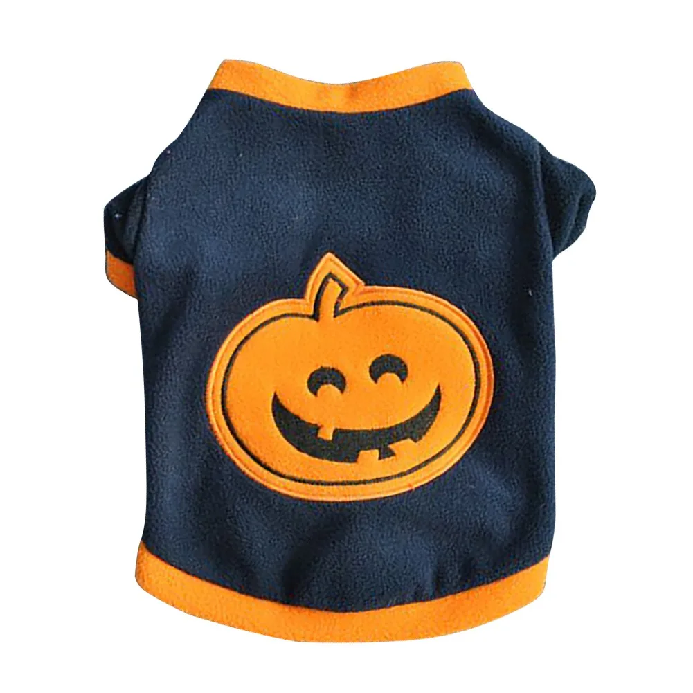 

Dog T-Shirt Autumn Winter Short Sleeves Vest Puppy Clothes Halloween Carnival Evil Pumpkin Print Costume For Small Medium Dogs