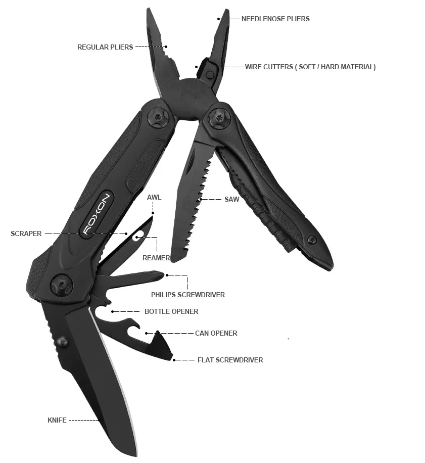 Многофункциональный складной нож ROXON плоскогубцы CM1349 14 в 1 походные ножи для